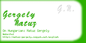 gergely matuz business card